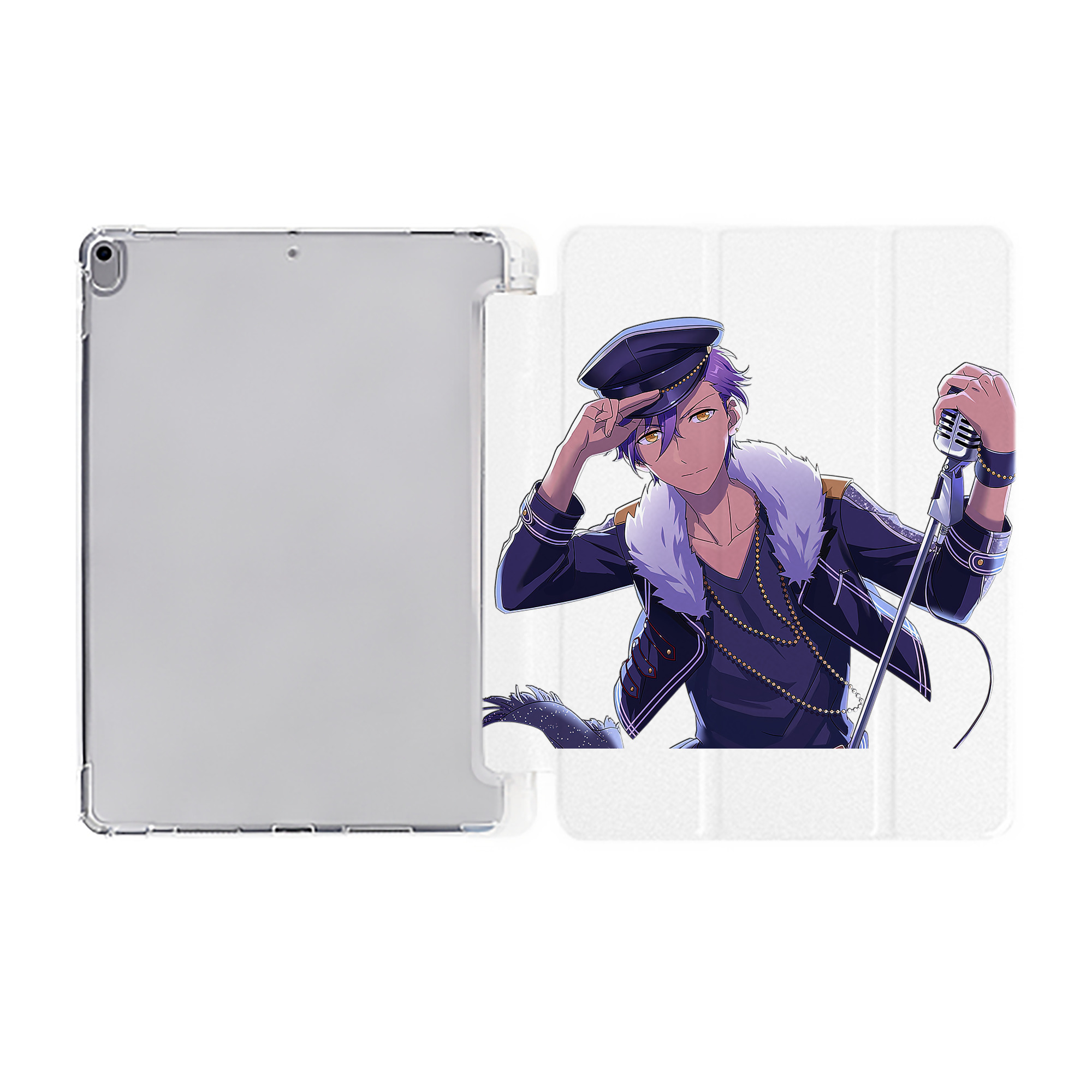 （画像用） あんさんぶるスターズ! Ensemble Stars IPad ケース ペン収納付き 三つ折りスタンド PUレザー×シリコン 対応機種9.5/10.5/10.9インチ